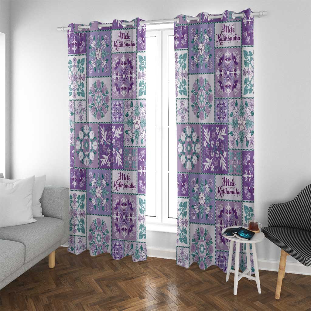 Mele Kalikimaka Hawaii Christmas Window Curtain Poni Seamless Floral Motif - Polynesian Pride
