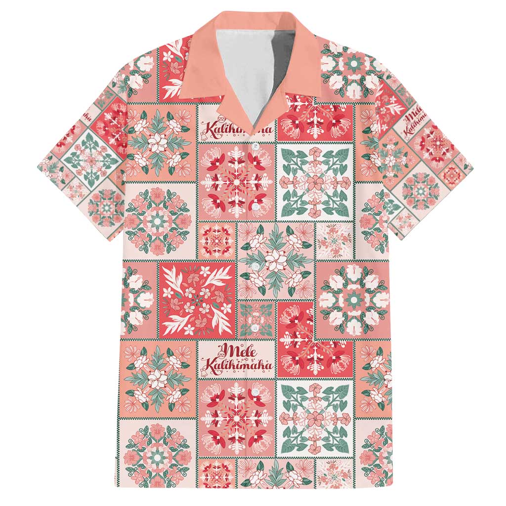 Mele Kalikimaka Hawaii Christmas Family Matching Tank Maxi Dress and Hawaiian Shirt Ulaula Seamless Floral Motif - Polynesian Pride