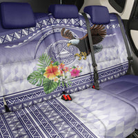American Samoa Bald Eagle Back Car Seat Cover Polynesian Tropical Flowers