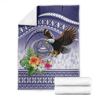 American Samoa Bald Eagle Blanket Polynesian Tropical Flowers LT9 - Polynesian Pride