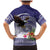 American Samoa Bald Eagle Family Matching Mermaid Dress and Hawaiian Shirt Polynesian Tropical Flowers