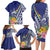 New Caledonia Kagu Bird Family Matching Long Sleeve Bodycon Dress and Hawaiian Shirt Polynesian Tropical Flowers