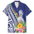 New Caledonia Kagu Bird Family Matching Long Sleeve Bodycon Dress and Hawaiian Shirt Polynesian Tropical Flowers