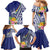 New Caledonia Kagu Bird Family Matching Mermaid Dress and Hawaiian Shirt Polynesian Tropical Flowers