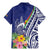 New Caledonia Kagu Bird Family Matching Mermaid Dress and Hawaiian Shirt Polynesian Tropical Flowers