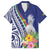 New Caledonia Kagu Bird Family Matching Off The Shoulder Long Sleeve Dress and Hawaiian Shirt Polynesian Tropical Flowers