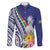 New Caledonia Kagu Bird Family Matching Off The Shoulder Long Sleeve Dress and Hawaiian Shirt Polynesian Tropical Flowers