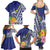 New Caledonia Kagu Bird Family Matching Summer Maxi Dress and Hawaiian Shirt Polynesian Tropical Flowers