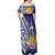 New Caledonia Kagu Bird Off Shoulder Maxi Dress Polynesian Tropical Flowers