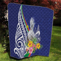 New Caledonia Kagu Bird Quilt Polynesian Tropical Flowers LT9 - Polynesian Pride