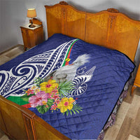 New Caledonia Kagu Bird Quilt Polynesian Tropical Flowers LT9 - Polynesian Pride
