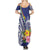 New Caledonia Kagu Bird Summer Maxi Dress Polynesian Tropical Flowers