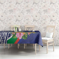 New Caledonia Kagu Bird Tablecloth Polynesian Tropical Flowers LT9 - Polynesian Pride