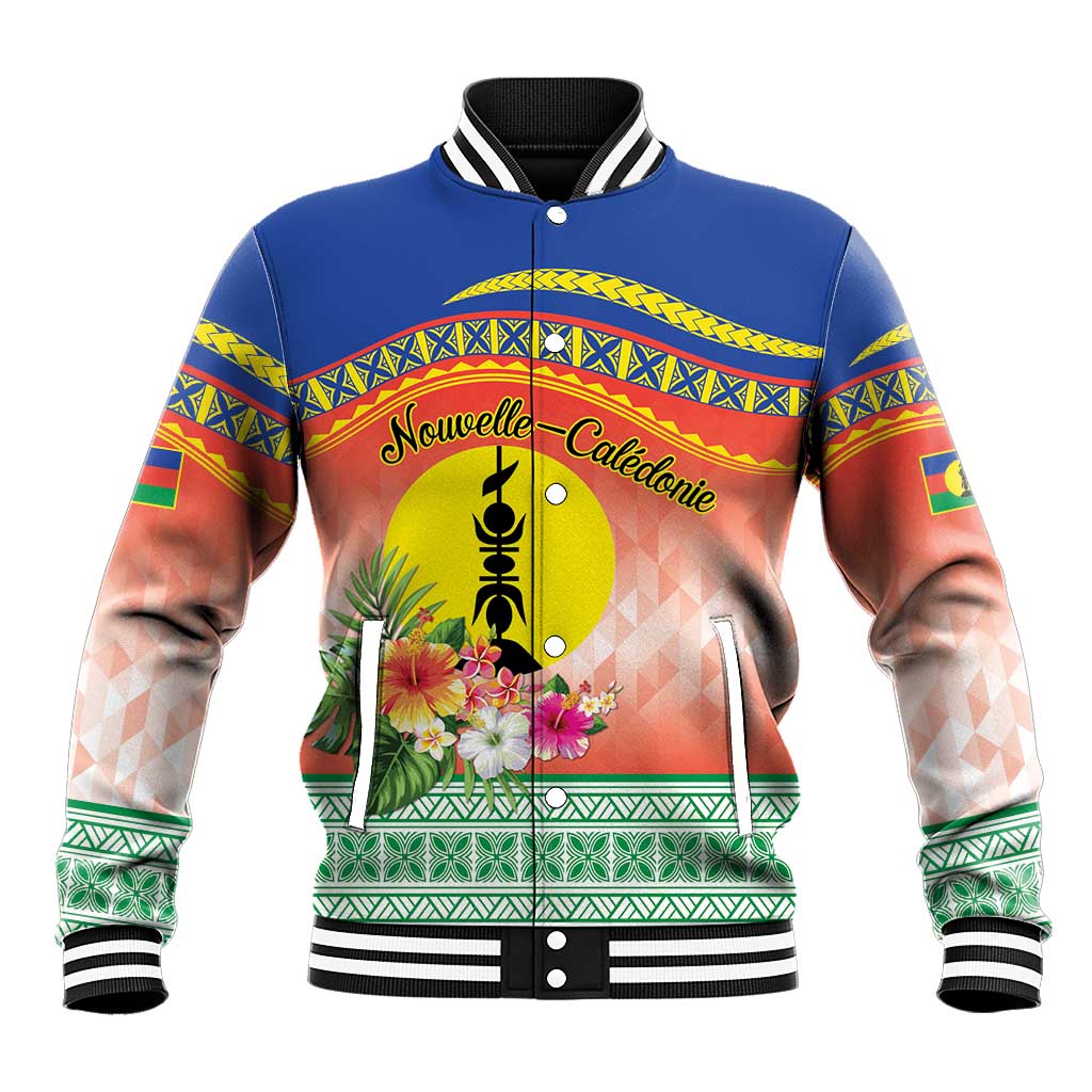 New Caledonia Nautilus Shell Baseball Jacket Polynesian Tropical Flowers LT9 Unisex Red - Polynesian Pride