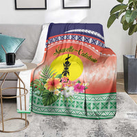 New Caledonia Nautilus Shell Blanket Polynesian Tropical Flowers LT9 - Polynesian Pride