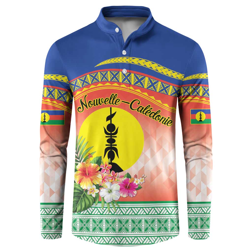New Caledonia Nautilus Shell Button Sweatshirt Polynesian Tropical Flowers LT9 Red - Polynesian Pride