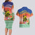 New Caledonia Nautilus Shell Couples Matching Long Sleeve Bodycon Dress and Hawaiian Shirt Polynesian Tropical Flowers