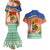 New Caledonia Nautilus Shell Couples Matching Mermaid Dress and Hawaiian Shirt Polynesian Tropical Flowers