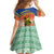 New Caledonia Nautilus Shell Family Matching Off Shoulder Short Dress and Hawaiian Shirt Polynesian Tropical Flowers