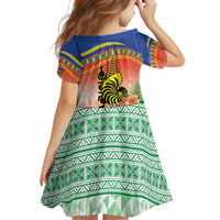 New Caledonia Nautilus Shell Family Matching Short Sleeve Bodycon Dress and Hawaiian Shirt Polynesian Tropical Flowers