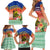 New Caledonia Nautilus Shell Family Matching Short Sleeve Bodycon Dress and Hawaiian Shirt Polynesian Tropical Flowers