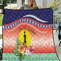 New Caledonia Nautilus Shell Quilt Polynesian Tropical Flowers LT9 Red - Polynesian Pride