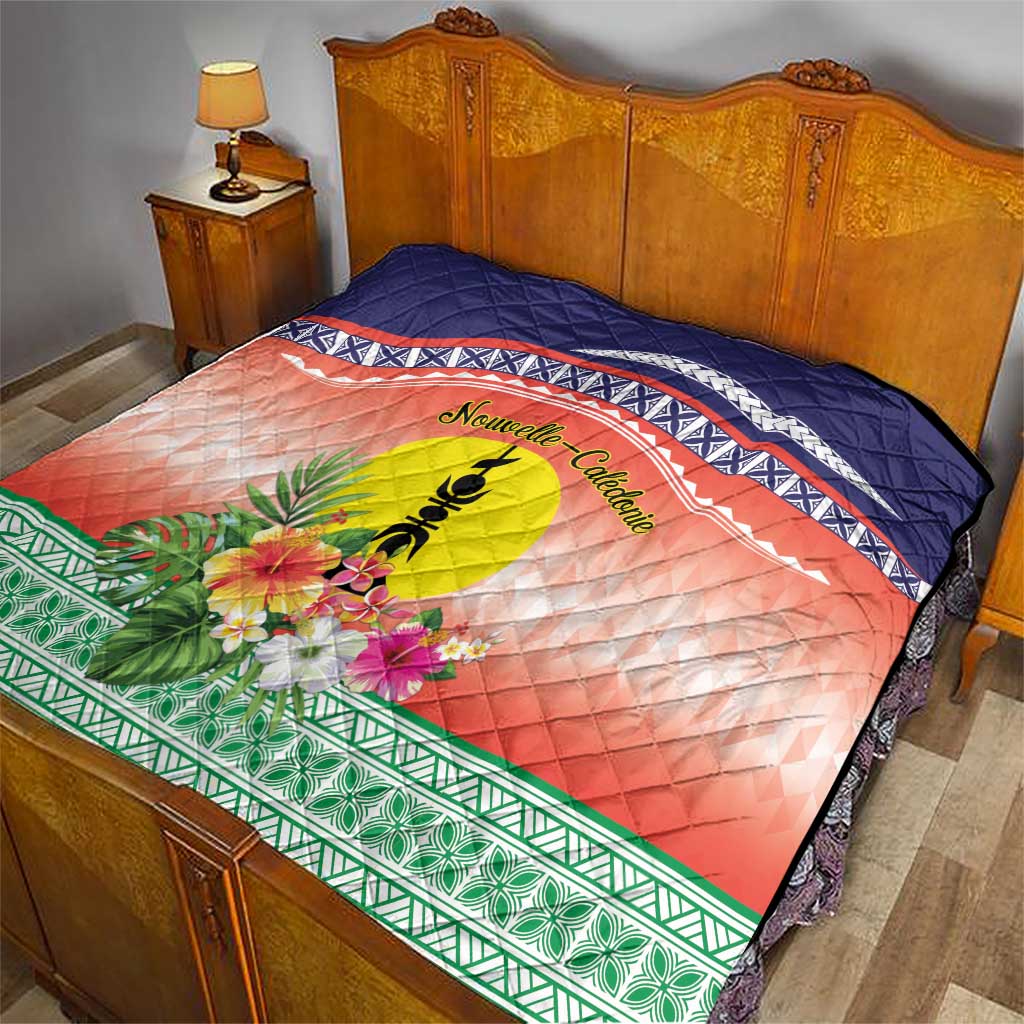 New Caledonia Nautilus Shell Quilt Polynesian Tropical Flowers LT9 - Polynesian Pride