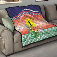 New Caledonia Nautilus Shell Quilt Polynesian Tropical Flowers LT9 - Polynesian Pride