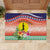 New Caledonia Nautilus Shell Rubber Doormat Polynesian Tropical Flowers