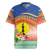 New Caledonia Nautilus Shell Rugby Jersey Polynesian Tropical Flowers LT9 Red - Polynesian Pride