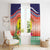 New Caledonia Nautilus Shell Window Curtain Polynesian Tropical Flowers