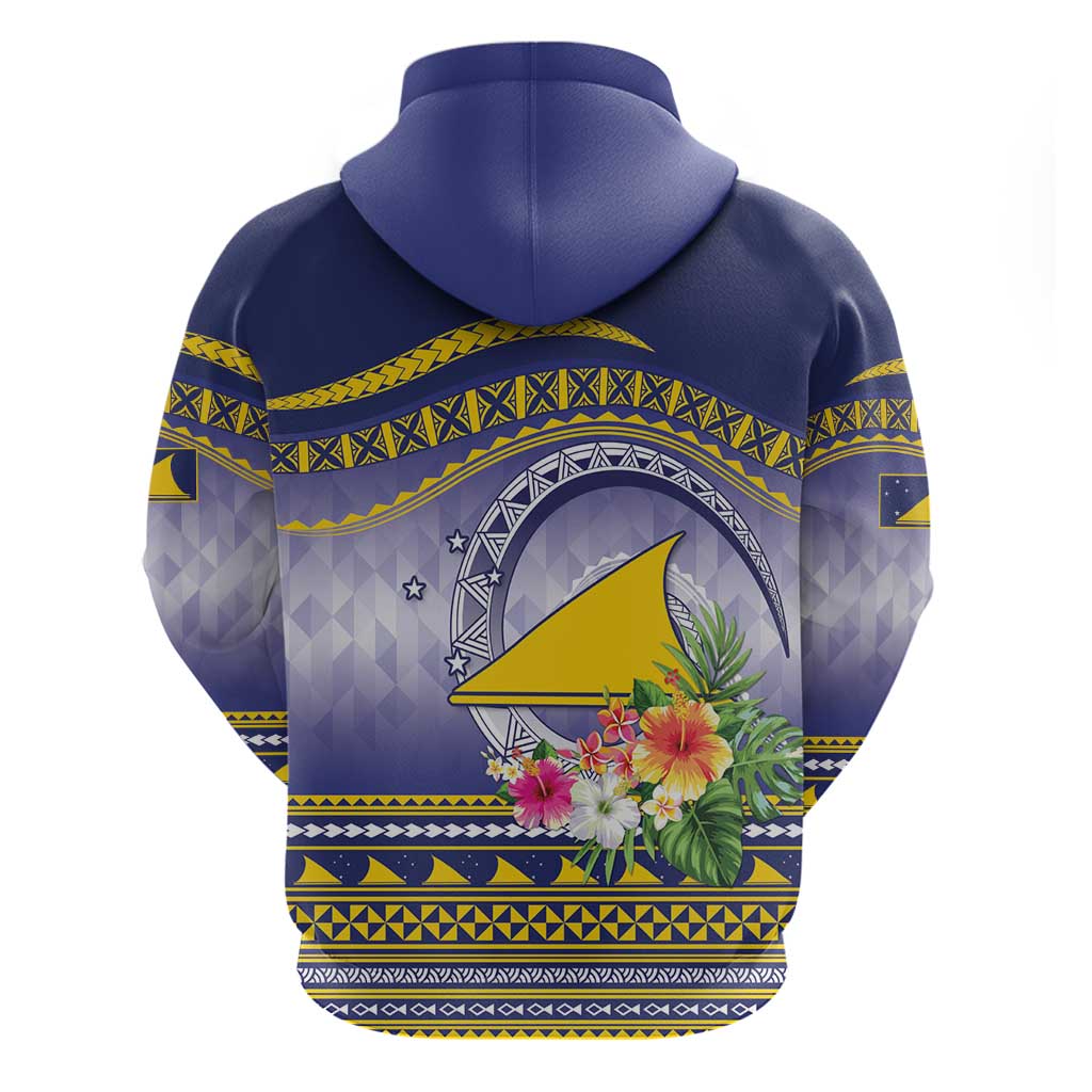 Tokelau Tuluma Hoodie Polynesian Tropical Flowers LT9 - Polynesian Pride