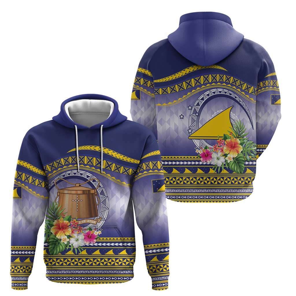 Tokelau Tuluma Hoodie Polynesian Tropical Flowers LT9 - Polynesian Pride