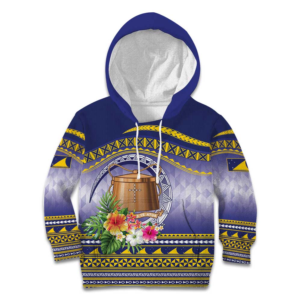 Tokelau Tuluma Kid Hoodie Polynesian Tropical Flowers