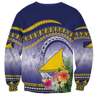 Tokelau Tuluma Sweatshirt Polynesian Tropical Flowers