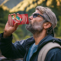 Wallis et Futuna Kingfisher 4 in 1 Can Cooler Tumbler Polynesian Tropical Flowers