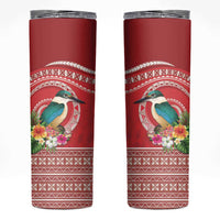 Wallis et Futuna Kingfisher Skinny Tumbler Polynesian Tropical Flowers