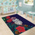 Maori Wheku Meri Kirihimete Personalised Area Rug All Blue Indigenous Maori Motif - Polynesian Pride