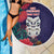 Maori Wheku Meri Kirihimete Personalised Beach Blanket All Blue Indigenous Maori Motif - Polynesian Pride
