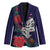 Maori Wheku Meri Kirihimete Personalised Blazer All Blue Indigenous Maori Motif - Polynesian Pride