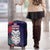 Maori Wheku Meri Kirihimete Personalised Luggage Cover All Blue Indigenous Maori Motif - Polynesian Pride