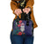 Maori Wheku Meri Kirihimete Personalised Shoulder Handbag All Blue Indigenous Maori Motif - Polynesian Pride