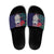 Maori Wheku Meri Kirihimete Personalised Slide Sandals All Blue Indigenous Maori Motif - Polynesian Pride