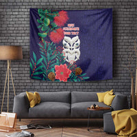 Maori Wheku Meri Kirihimete Personalised Tapestry All Blue Indigenous Maori Motif - Polynesian Pride