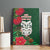 Maori Wheku Meri Kirihimete Personalised Canvas Wall Art All Green Indigenous Maori Motif - Polynesian Pride