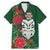 Maori Wheku Meri Kirihimete Personalised Family Matching Mermaid Dress and Hawaiian Shirt All Green Indigenous Maori Motif - Polynesian Pride