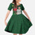 Maori Wheku Meri Kirihimete Personalised Family Matching Off The Shoulder Long Sleeve Dress and Hawaiian Shirt All Green Indigenous Maori Motif - Polynesian Pride