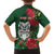 Maori Wheku Meri Kirihimete Personalised Family Matching Short Sleeve Bodycon Dress and Hawaiian Shirt All Green Indigenous Maori Motif - Polynesian Pride