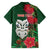 Maori Wheku Meri Kirihimete Personalised Family Matching Tank Maxi Dress and Hawaiian Shirt All Green Indigenous Maori Motif - Polynesian Pride