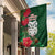 Maori Wheku Meri Kirihimete Personalised Garden Flag All Green Indigenous Maori Motif - Polynesian Pride